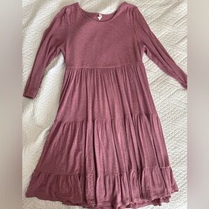 Pinkblush Dusty Rose Tiered Maternity Casual Dress